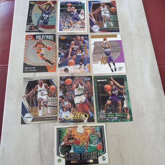 Panini Other - Ray Allen 10 Card Lot NBA Basketball Career Lineage Holo Fame Topps Ten Impact